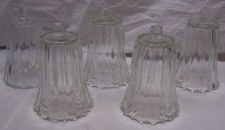 Home Interiors / Homco Votive Cups - 5 Hard To Find Clear Royal Jewelite Cups