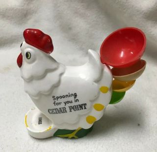 Spooning For You In Florida Measuring Spoons Ring Holder Rooster,  Made In Japan