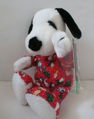 Peanuts Snoopy In Christmas Pajamas Plush Bean Bag Doll Kohls Cares Exclusive