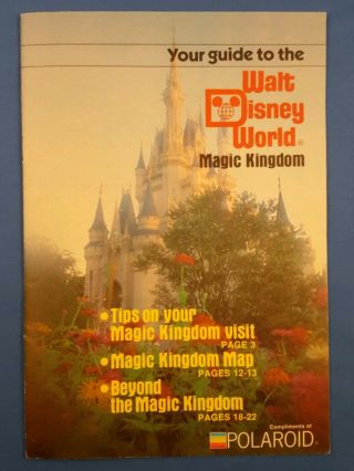 Your Guide To The Walt Disney World Magic Kingdom,  Polaroid,  1979 Vintage Rare
