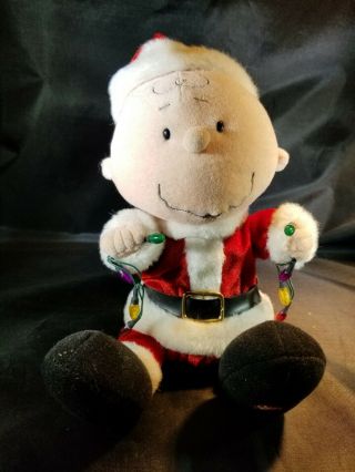 Gemmy Animated Christmas Charlie Brown Peanuts Musical Dancing Plush 8 "