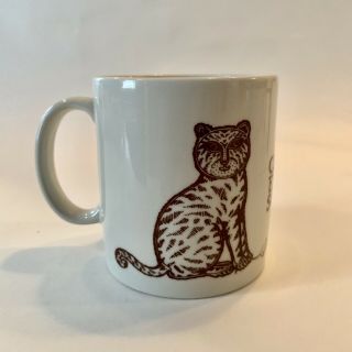 Vintage Taylor & Ng Chat Et Souris Cat & Mouse Mug - Brown Cats - 1979 Japan