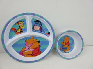 Zak Designs Whinnie The Pooh Melamine Plate And Bowl