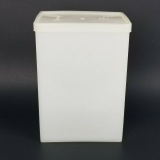 Vintage Tupperware Half Gallon Ice Cream Sheer White Storage Container 484 - 3