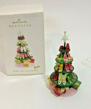 Hallmark Keepsake Barbie Shoe Tree Christmas Ornament W/box