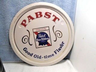 Vintage Pabst Blue Ribbon Good Old Time Flavor Metal Serving Tip Tray