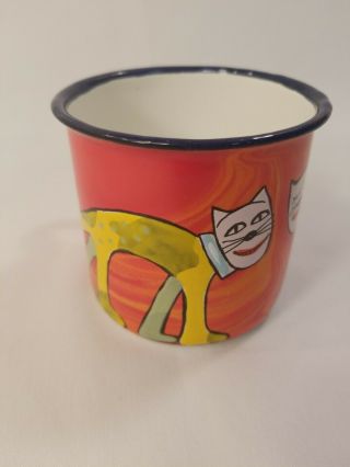Smaltum Enamel Mug Cat Cup Art Mug Design By Marketa Novotna