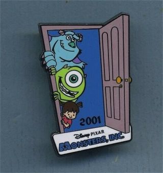 Htf Le Old Disney Pin 100 Years Of Dreams 71 Monsters,  Inc Mike Sulley Boo Door