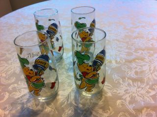 Winnie the Pooh glasses tumblers,  What ' s Cooking Pooh? set of 4,  16 oz 3
