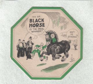 Beer Coaster - Canada - Black Horse Ale - Dawes Bry.  - Montreal,  Quebec