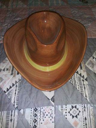 1993 Stetson Cowboy Hat Chip And Dip/salsa Dish By Boston Warehouse Trading Corp