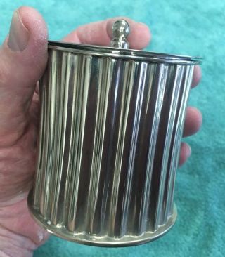 Vintage Decorative Metal Stainless Steel Or Chrome Canister