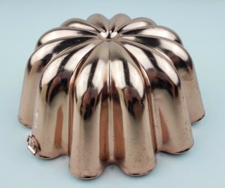 Vintage Copper Color Fluted Bundt Cake Pan Jello Mold Monkey Bread Decoration 2