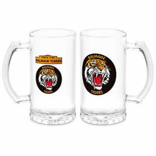 Wests Tigers Nrl Heritage Glass Drink Stein 500ml Man Cave Bar Fathers Gift