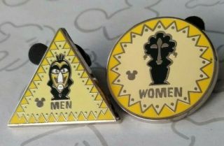 Enchanted Tiki Room Mens Womens Restroom Signs 2017 Hidden Mickey Disney Pin Set