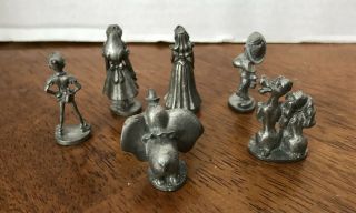 Disney Pewter Miniature Figurines Set Of 6 Signed Lady And The Tramp Peter Pan 3