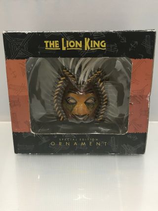 Disney The Lion King Broadway Musical Special Edition Simba Mask Ornament W/ Box