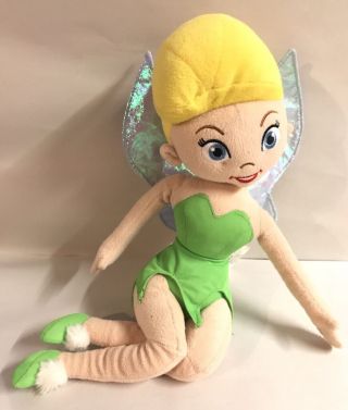 Tinkerbell Plush 16 " Disney Fairies 2010 Peter Pan Doll Stuffed Tink Toy