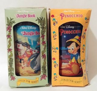 Vintage 1994 Burger King Disney Collectors Cups Glasses Jungle Book Pinocchio