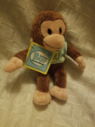 Curious Baby Curious George 7 Inch Plush Monkey.  Vintage.