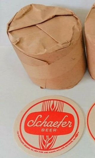 Vintage Schaefer Beer Bar Coasters 50ct.  Sleeves Nos