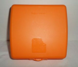 Tupperware Orange Sandwich Keeper Lunch Box