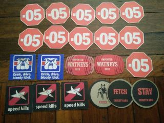 Vintage Beer Paper Coasters Bulk 20 Coasters Beer Bar Alcohols Advertising
