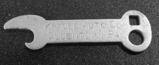 Vintage Early Krause Auto Co Allentown Pa Metal Bottle Opener