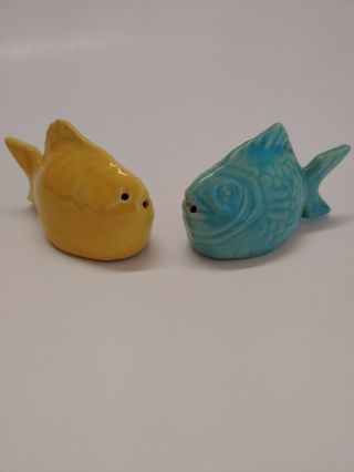 Vintage Bauer Demos Chicken Of The Sea Fish Salt And Pepper Shakers