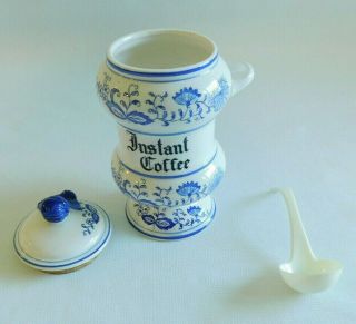 Vintage Ceramic Canister - Instant Coffee By Blue Onion - Arnart Japan
