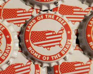 100 Usa Homebrew Beer Bottle Caps Patriotic Military Army Home Brew