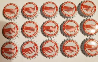 100 USA Homebrew Beer Bottle Caps Patriotic Military Army Home Brew 3