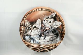 Cats Kittens Plate Baskets Of Love Andy & Abby Bradford Exchange Alexei Isakov