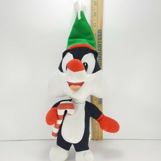 Looney Tunes Sylvester The Cat Baby Christmas Candy Cane Plush Stuffed Animal