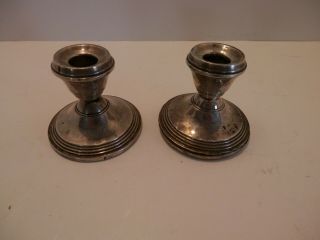 Vintage Sterling Silver Weighted Candle Holders