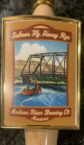 Madison River Brewing Company Tap Handle - Salmon Fly Honey Rye - Fly Fishing