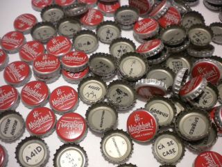 105 Red Hi Neighbor Narragansett Beer Bottle Caps Rebus Puzzle Backs Craft Gifts
