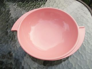Vtg Boontonware Melamine Melmac Pink Bowl 8 Inch WIng Handles MCM Atomic 3