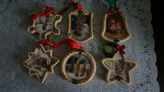 Vintage Set Of 6,  M.  I.  Hummel Danbury Christmas Ornaments (3),  Switzerland