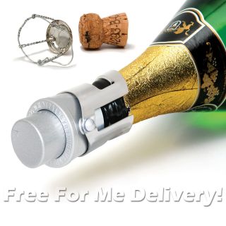 Pump Up Champagne Stopper Silver - Date Dial Keeps Champagne Fresh Delivery