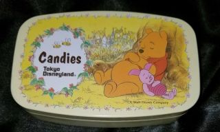 Winnie The Pooh Candy Tin Tokyo Disneyland Disney Enterprises Piglet