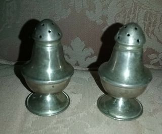 Vintage Metal Salt And Pepper Shakers