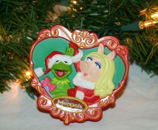 Vintage Carlton Cards Jim Henson Muppets Kermit & Miss Piggy Christmas Ornament