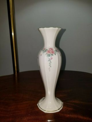 Lenox Petite Rose Bud Vase - Made In Usa Flowers Leaves