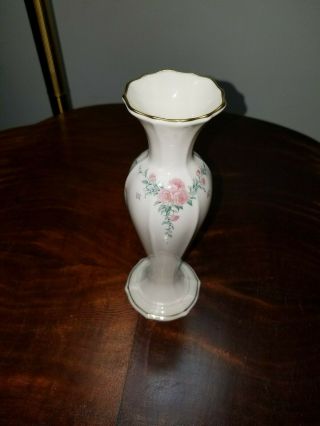Lenox Petite Rose Bud Vase - Made in USA Flowers Leaves 3