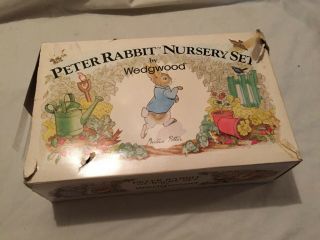 Vintage 1970s Peter Rabbit Nursery Rhyme Set By Wedgwood Plate Mug