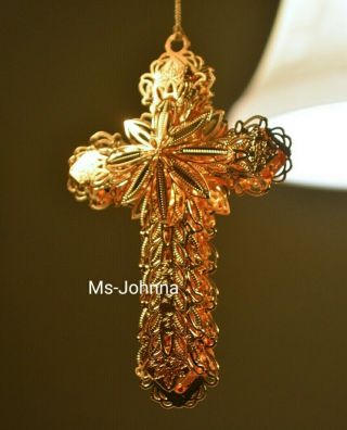 " Blessed Cross " 2006 Danbury 23kt Gold Electroplate Ornament