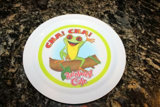 Rainforest Cafe Cha Cha Frog Melamine 10 " Plate