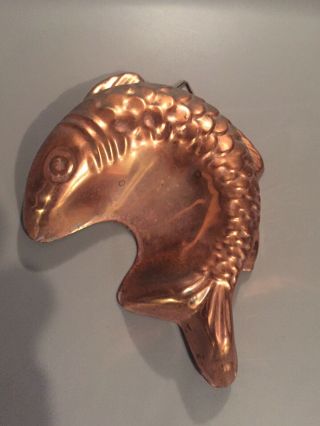 Vintage Copper Fish Mold - Wall Hanging
