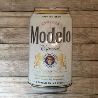 Modelo Especial Beer 9 1/4 " X 18 " Can Shaped Tin Sign